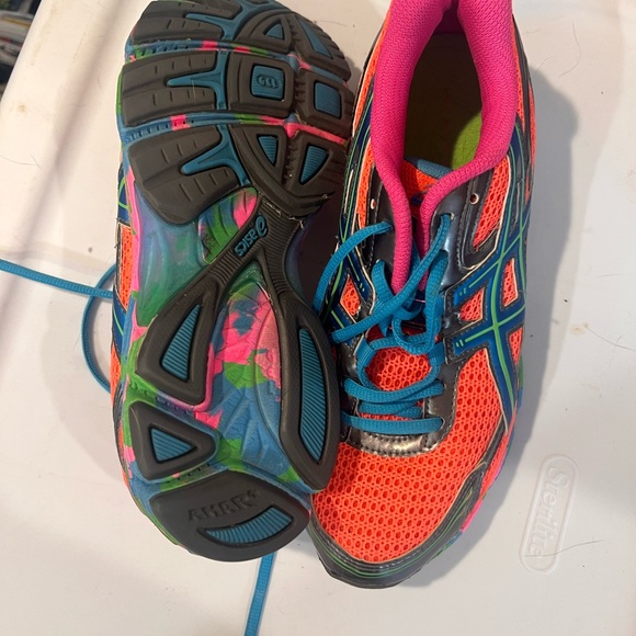 Asics Women's Orange and Pink Athletic Shoes - Picture 4 of 4